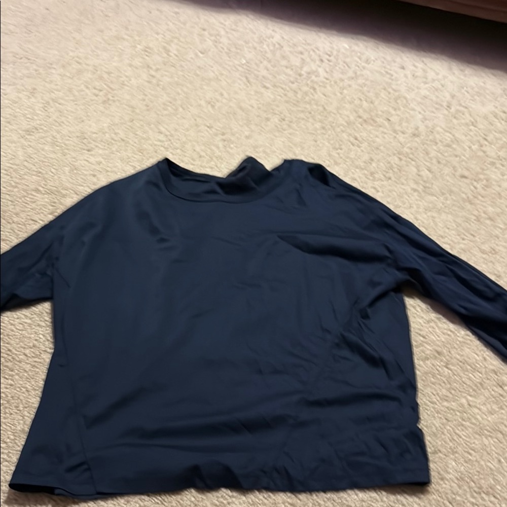 COS Blue Boxy Long Sleeve Sweatshirt